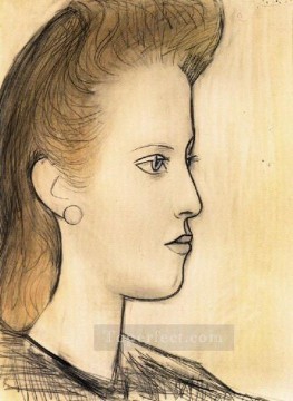  mad - Portrait Mademoiselle Aubrey 1941 cubism Pablo Picasso